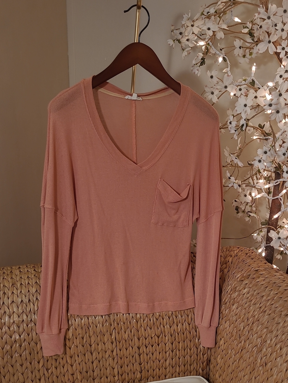 Lightweight Peach Knit Top